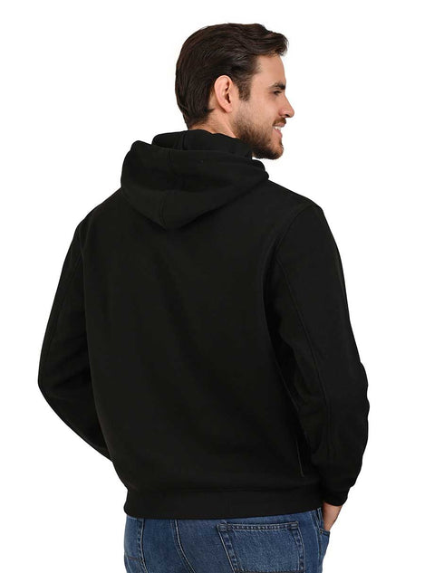 Hoodie LEE para caballero con capucha ajustable color negro